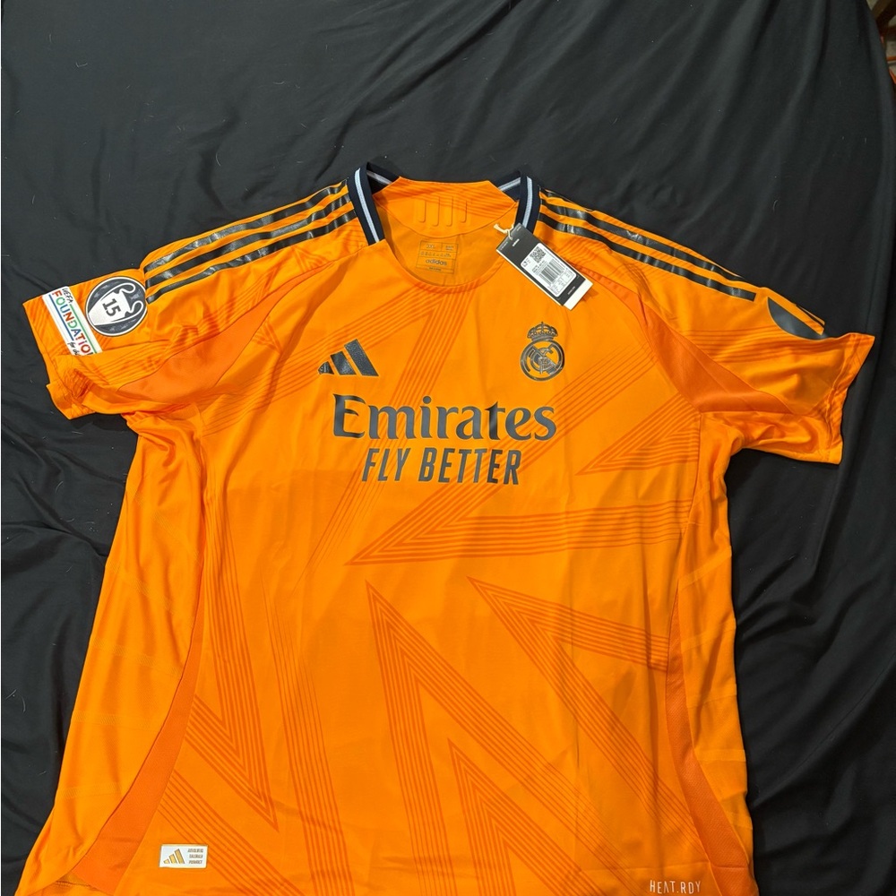 Adidas Orange Real Madrid Soccer Jersey